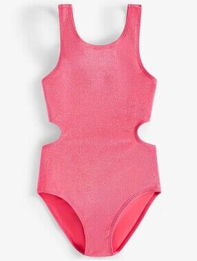 Epic Threads Girls Pink Metallic One Piece Swimsuit